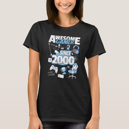 Phantastischer Gamer seit 2000, Boy Girl Gaming Se T-Shirt (Vorderseite)