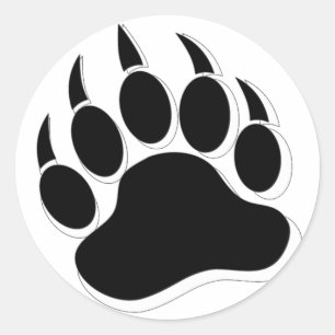 Phantastischer Gay Bear-Effekt B&W-3D-Effekt Runder Aufkleber