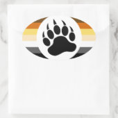 Phantastischer Gay Bear Pripes Bärenpfeife Ovaler Aufkleber (Tasche)