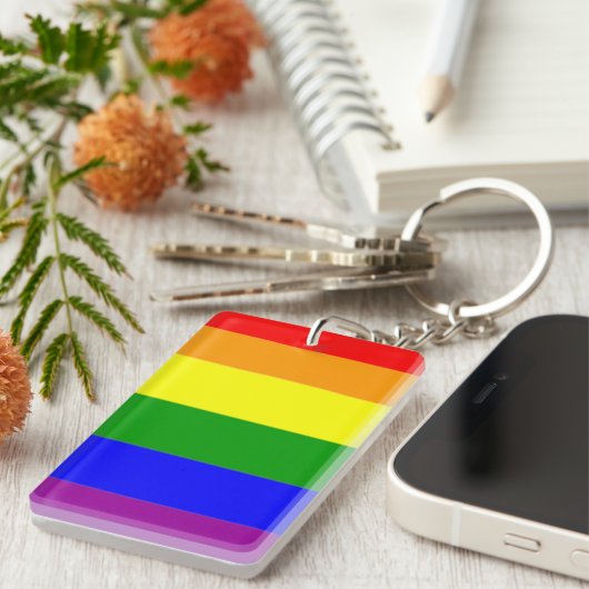 PHANTASTISCHER GAY PRIDE RAINBOW FLAG SCHLÜSSELANHÄNGER (Vorderseite rechts)