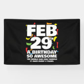 Phantastischer Geburtstag 2024 Leap Day Leap Year  Banner (Horizontal)