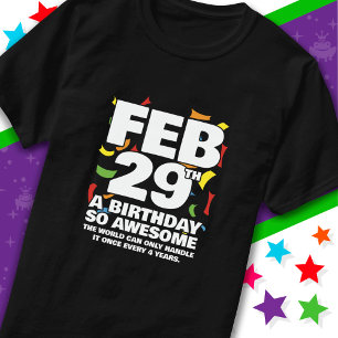 Phantastischer Geburtstag 2024 Leap Day Leap Year T-Shirt