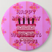 Phantastischer Geburtstag mit viel Liebe Button (Vorderseite)
