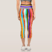 Phantastischer gelber Taillenbogen Capri Leggings (Rückseite)