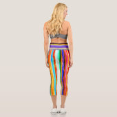 Phantastischer gelber Taillenbogen Capri Leggings (Rückseite)