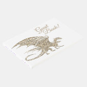 Phantastischer Goldener Mosaikdrache Gästebuch (Ecke)