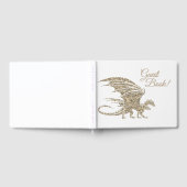 Phantastischer Goldener Mosaikdrache Gästebuch (Voll)
