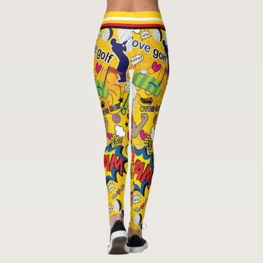⛳️ Phantastischer Golfmix gelb 💛 Leggings (Rückseite)