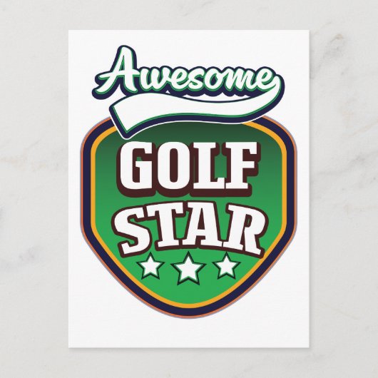Phantastischer Golfstar Ankündigungspostkarte (Vorderseite)