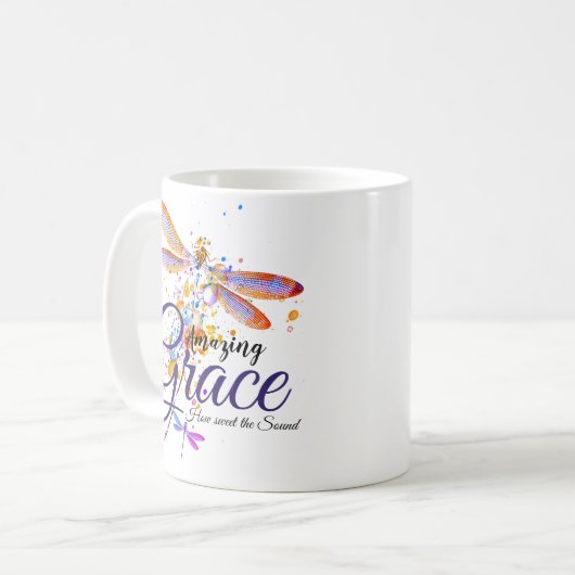 Phantastischer Grace Dragonfly-Spritzer Kaffeetasse (Vorderseite Links)