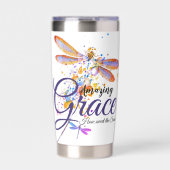 Phantastischer Grace Dragonfly-Spritzer personalis Thermobecher (Vorderseite)