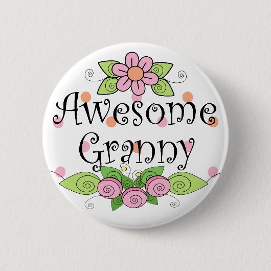 Phantastischer Granny-T - Shirt Button (Vorderseite)