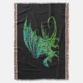 Phantastischer Green Dragon Mosaik Decke (Vorderseite Vertikal)