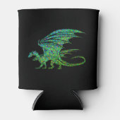 Phantastischer Green Dragon Mosaik Dosenkühler (Vorderseite)