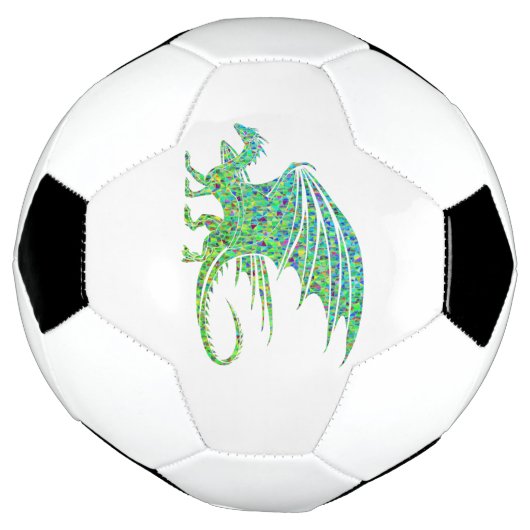 Phantastischer Green Dragon Mosaik Fußball (Gedreht)