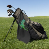 Phantastischer Green Dragon Mosaik Golfhandtuch (Gras)