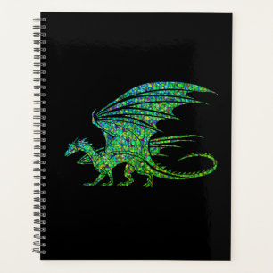 Phantastischer Green Dragon Mosaik Planer