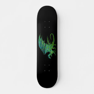 Phantastischer Green Dragon Mosaik Skateboard