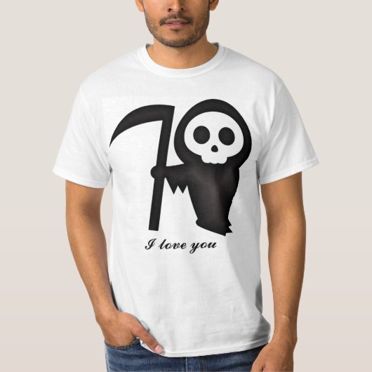Phantastischer grimmiger Sensenmann I Liebe du Tot T-Shirt (Vorderseite)