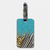 Phantastischer, gürteliger Leopardendruck, Zebrast Gepäckanhänger (Rückseite vertikal)