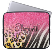 Phantastischer, gürteliger Leopardendruck, Zebrast Laptopschutzhülle (Vorderseite)