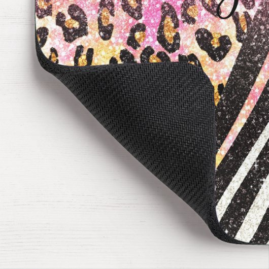 Phantastischer, gürteliger Leopardendruck, Zebrast Mousepad (Ecke)