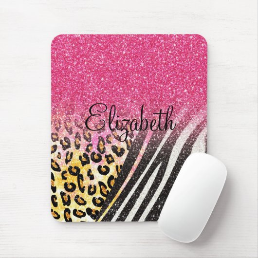 Phantastischer, gürteliger Leopardendruck, Zebrast Mousepad (Mit Mouse)