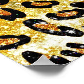 Phantastischer, gürteliger Leopardendruck, Zebrast Poster (Ecke)