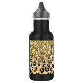 Phantastischer gürtiger Goldleopard und Zebradruck Edelstahlflasche (Links)