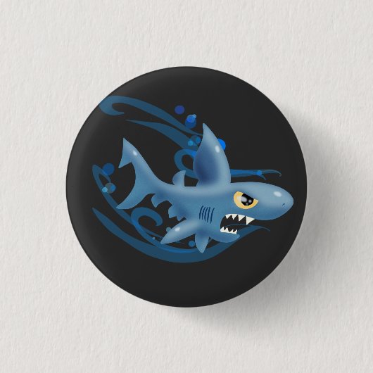 Phantastischer Hai Button (Vorderseite)