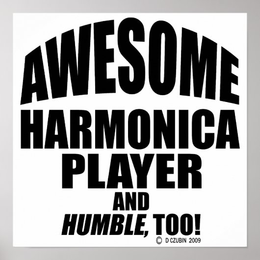 Phantastischer Harmonica Player Poster (Vorne)