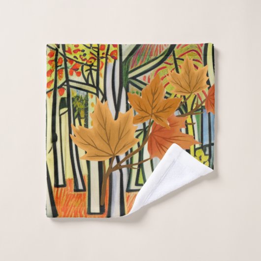 Phantastischer Herbst Badhandtuch Set (Waschlappen)