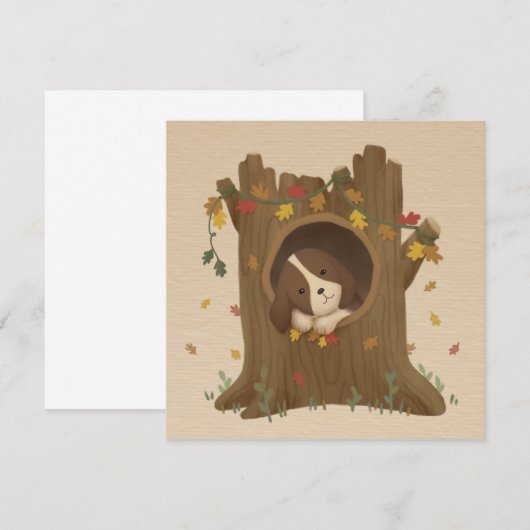 Phantastischer Herbst: Beagle Dankeskarte (Vorne/Hinten)