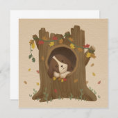 Phantastischer Herbst: Beagle Einladung (Vorne/Hinten)