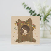 Phantastischer Herbst: Beagle Einladung (Stehend Vorderseite)