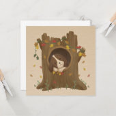 Phantastischer Herbst: Beagle Karte (Vorderseite/Rückseite Beispiel)