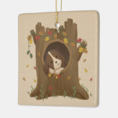 Phantastischer Herbst: Beagle Keramikornament (Links)