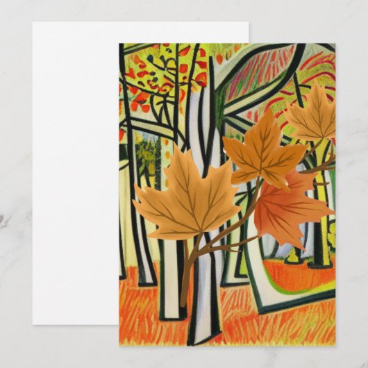 Phantastischer Herbst Feiertagskarte (Vorne/Hinten)