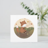 Phantastischer Herbst: Fox Einladung (Stehend Vorderseite)