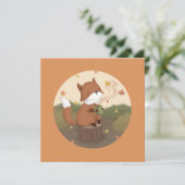 Phantastischer Herbst: Fox Feiertagskarte (Stehend Vorderseite)