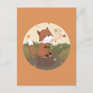 Phantastischer Herbst: Fox Postkarte