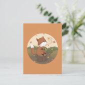 Phantastischer Herbst: Fox Postkarte (Stehend Vorderseite)