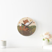 Phantastischer Herbst: Fox Runde Wanduhr (Zuhause)