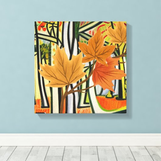 Phantastischer Herbst Leinwanddruck (Insitu (Holzboden))