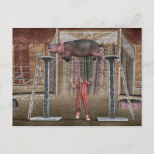 Phantastischer Hippopotamus Feiertagspostkarte