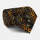 Phantastischer Honigkamm mit Hummelbienenstock Krawatte (Gerollt)