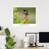 Phantastischer Hummingvogel Poster (Heimbüro)