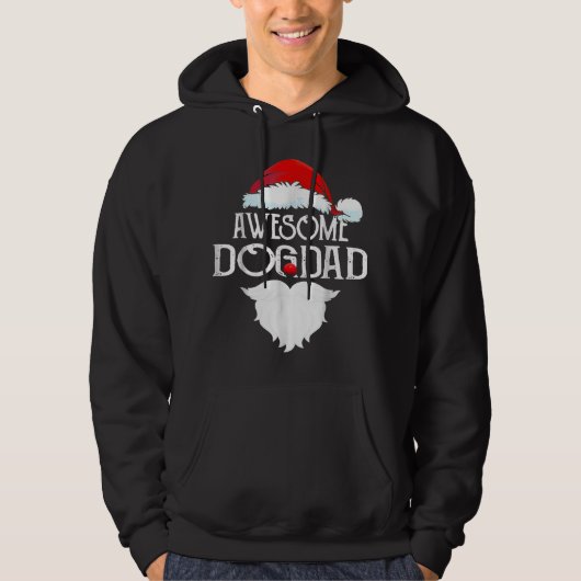 Phantastischer Hund Vater Weihnachten Weihnachtsma Hoodie (Vorderseite)