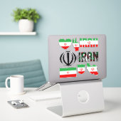 Phantastischer Iran - Staatssymbole Aufkleber (Laptop auf Schreibtisch)