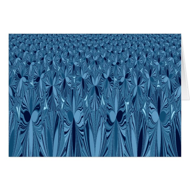 Phantastischer Iridescent Blue Kaleidoskop Art (Vorderseite (Horizontal))